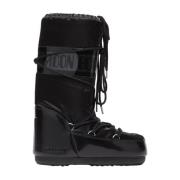 Moon Boot Svarta Icon Glance Stövlar Vattentät PVC Black, Dam