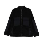 Peak Performance Svart Shearling Panel Zip Jacka Black, Herr