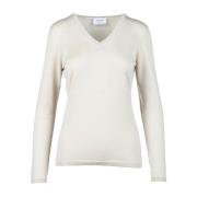 Snobby Sheep V-neck Knitwear Beige, Dam