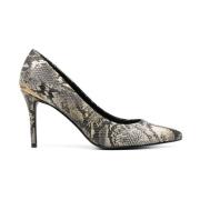 Just Cavalli Platta Skor Python Effekt Guld Detalj Multicolor, Dam