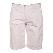 Daniele Alessandrini Bomullsblandning Grå Bermuda Shorts White, Herr