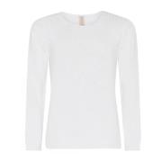 Skovhuus Oversize Tapeyarn Pullover Blouse Off-White White, Dam