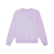 7 Days Active Heather Grey Crewneck Sweatshirt Purple, Dam