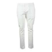 Dondup Bomull Elastan Byxor White, Herr