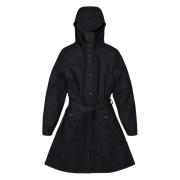 Rains Curve W Trenchcoat i Svart Black, Dam