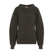 Isabel Marant Mörk Khaki Pullover Tröja Green, Dam