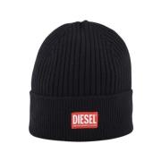 Diesel Stiliga Ull Bomull Blandade Mössor Black, Herr