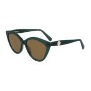 Longchamp Gröna Acetatsolglasögon för Damer med Kategori-2 Skydd Green...