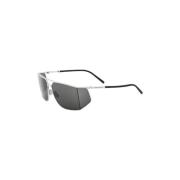 Saint Laurent Silver Solglasögon med Silver Linser Gray, Unisex