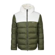 Barbour Skog Quiltad Jacka Dragkedja Logotyp Green, Herr