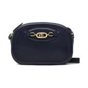 Ralph Lauren Jordynn Logo Crossbody Väska Blue, Dam