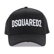 Dsquared2 Kontrasterande Broderad Baseballkeps Black, Herr