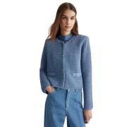 Liu Jo Stickad Cardigan i Array Stil Blue, Dam