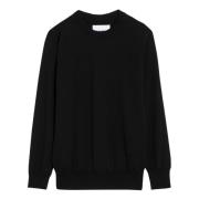 Jil Sander Rund Hals T-shirt Black, Dam