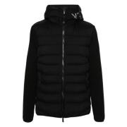 Moncler Huvjacka med logopatch Black, Herr