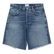 Citizens of Humanity Korta Bermuda Shorts för Män Blue, Dam