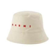 Marni Ivory Bomull Bucket Hat White, Herr