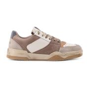 Dsquared2 Lädersneakers med ikonisk broderi Beige, Herr