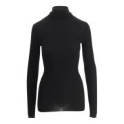 Wild Cashmere Silke Cashmere Hög Hals Pullover Black, Dam