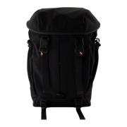 Moncler Grenoble Ryggsäck Svart Nylon Justerbara Remmar Black, Herr