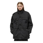 Diesel Sliten Bomull Twill Jacka Black, Herr