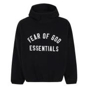 Fear Of God Svart Borstad Hoodie Black, Herr