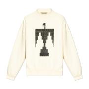 Fear Of God Tryckt sweatshirt Beige, Herr