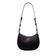 Pinko Svart Half Moon Baby Väska Black, Dam