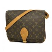 Louis Vuitton Vintage Pre-owned Tyg axelremsvskor Brown, Dam