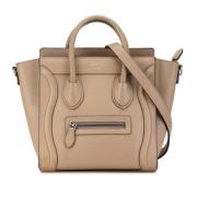 Celine Vintage Pre-owned Laeder handvskor Beige, Dam