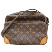 Louis Vuitton Vintage Pre-owned Tyg axelremsvskor Brown, Dam