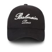 Balmain Broderad Baseballkeps Black, Unisex