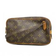 Louis Vuitton Vintage Pre-owned Tyg axelremsvskor Brown, Dam