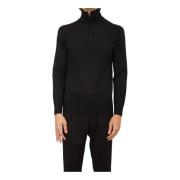 Paolo Pecora Svart Turtleneck Tröja Black, Herr