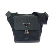 Prada Vintage Pre-owned Canvas crossbodyvskor Black, Dam