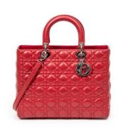 Dior Vintage Pre-owned Laeder handvskor Red, Dam