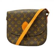 Louis Vuitton Vintage Pre-owned Tyg axelremsvskor Brown, Dam