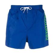 Dsquared2 Blå/Grön Logo Badshorts Blue, Herr