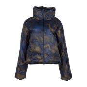 Rains Tie-Dye Cropped Puffer Jacket Multicolor, Dam