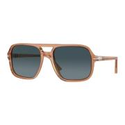 Persol Stiliga solglasögon ljusblå gradient Brown, Unisex