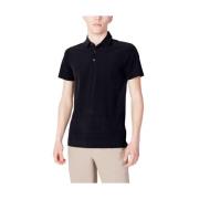 Suns Svart Polyester Polotröja Black, Herr