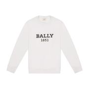 Bally Crewneck Sweatshirt White, Herr