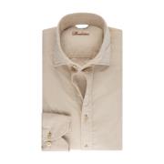 Stenströms Beige Corduroy Slim Fit Skjorta Beige, Herr