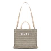 Marni Grön Vävd Raffia Toteväska Green, Dam