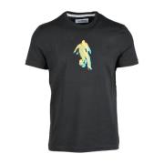 Bikkembergs Vit T-shirt för män Black, Herr