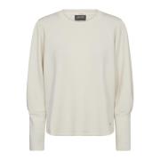 MOS Mosh Puffad ärmsweatshirt Ecru Beige, Dam