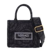 Versace Barocco Mini Toteväska Black, Dam