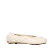 Burberry Vita Läder Ballerinaskor White, Dam