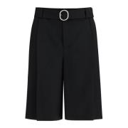 Jil Sander Ull Gabardin Bermuda Shorts Black, Herr