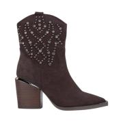 Alma EN Pena Ankelboots med nitar Brown, Dam